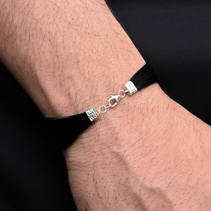Silver Exclusive Black Moli Bracelet for Men