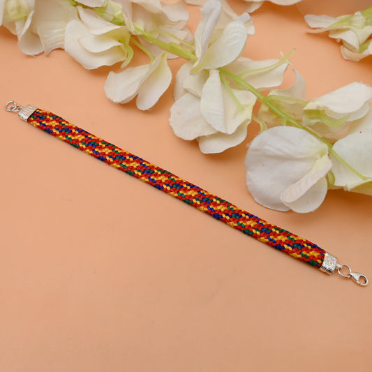 Beautiful Multi-Color Silver Dhaga Moli Bracelet for Fashion
