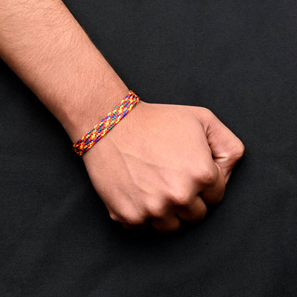 Beautiful Multi-Color Silver Dhaga Moli Bracelet for Fashion