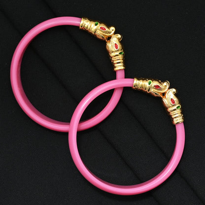 Silver Gajmukh Girls Bangles