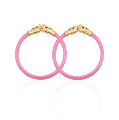 Silver Gajmukh Girls Bangles